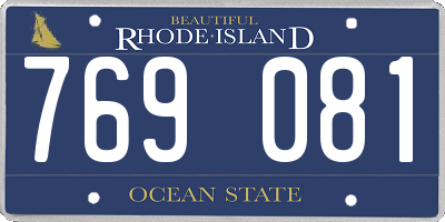 RI license plate 769081
