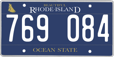 RI license plate 769084