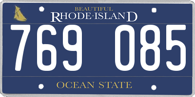RI license plate 769085