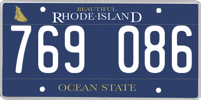 RI license plate 769086