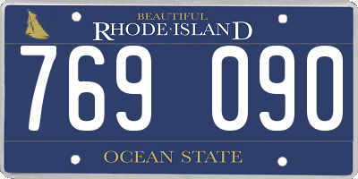 RI license plate 769090