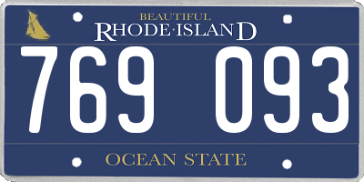 RI license plate 769093