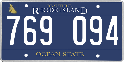 RI license plate 769094