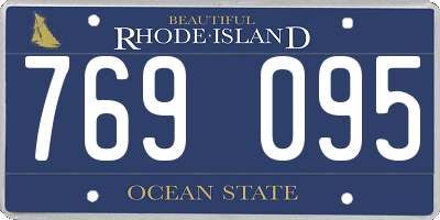 RI license plate 769095