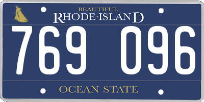 RI license plate 769096