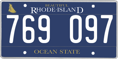 RI license plate 769097