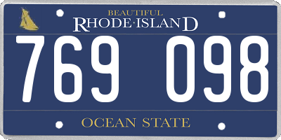 RI license plate 769098