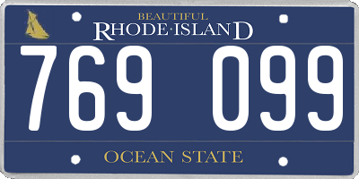 RI license plate 769099