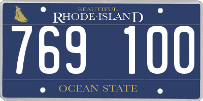 RI license plate 769100