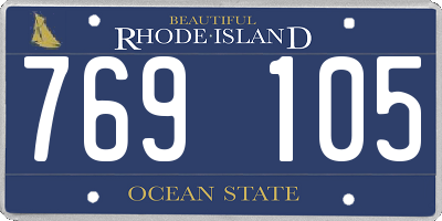 RI license plate 769105