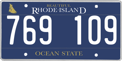 RI license plate 769109