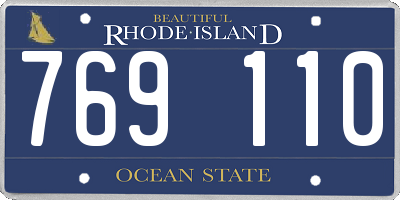 RI license plate 769110