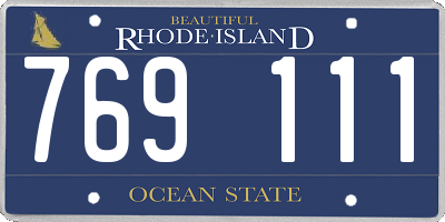 RI license plate 769111