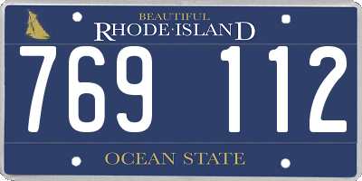 RI license plate 769112