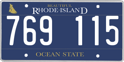 RI license plate 769115