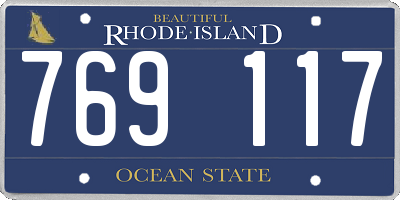 RI license plate 769117