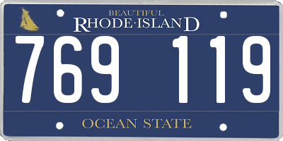 RI license plate 769119