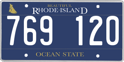 RI license plate 769120