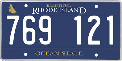 RI license plate 769121