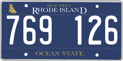 RI license plate 769126