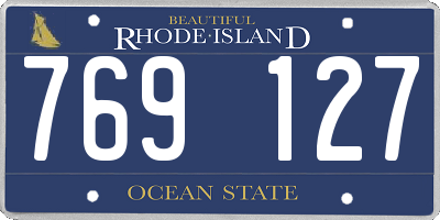 RI license plate 769127