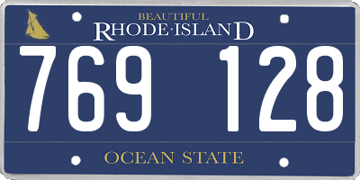 RI license plate 769128
