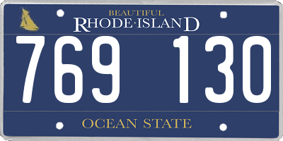 RI license plate 769130