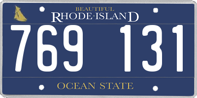 RI license plate 769131