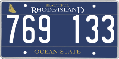 RI license plate 769133