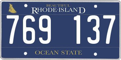 RI license plate 769137
