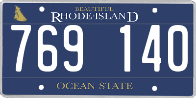 RI license plate 769140