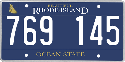RI license plate 769145