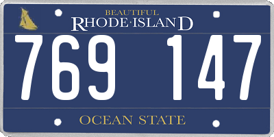 RI license plate 769147