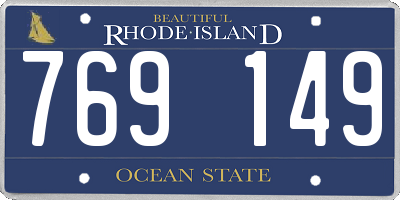 RI license plate 769149