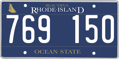 RI license plate 769150