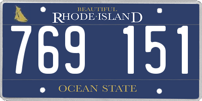 RI license plate 769151