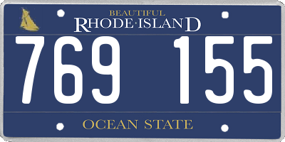 RI license plate 769155