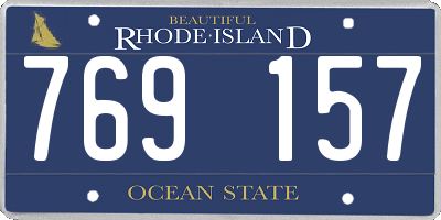 RI license plate 769157
