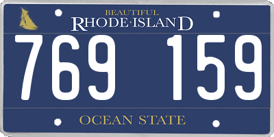RI license plate 769159