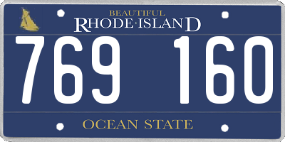 RI license plate 769160