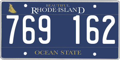 RI license plate 769162