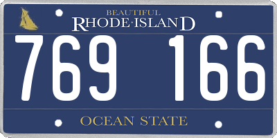 RI license plate 769166