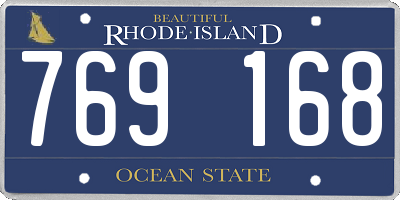 RI license plate 769168