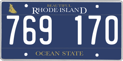 RI license plate 769170