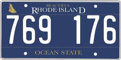 RI license plate 769176