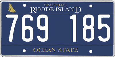 RI license plate 769185
