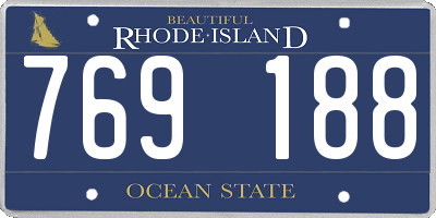 RI license plate 769188