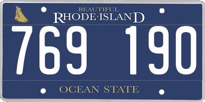 RI license plate 769190