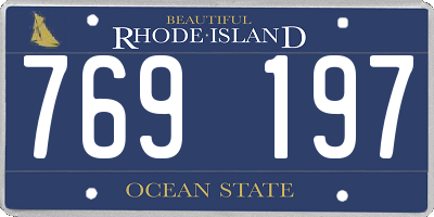 RI license plate 769197