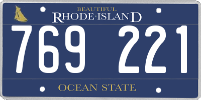 RI license plate 769221